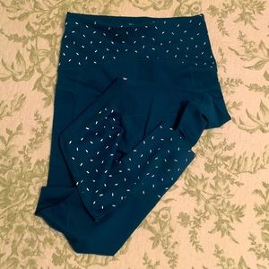 Teal with reflective detail legging/ pants
